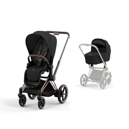 CYBEX - Priam Frame & Seat Pack with Carry Cot - Partners in Prime